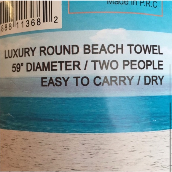 Tropical 🌴 Summer Round Beach 🏖 Towel NWT - Picture 6 of 7